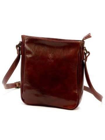 Torebka Skórzana Florence 53 Brązowa Listonoszka na Ramię