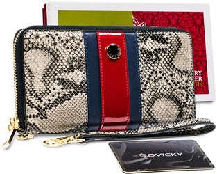 Modny portfel piórnik z ochroną kart RFID Stop Peterson