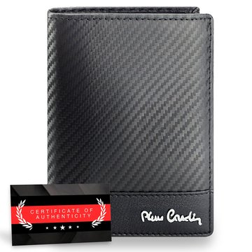Pierre Cardin portfel Carbon RFID męski skórzany | klasyczny i wytrzymały