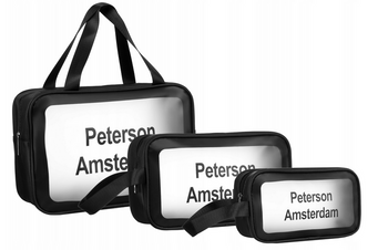 Zestaw trzech wodoodpornych kosmetyczek Peterson