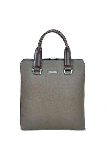 Teczka Damska Pierre Cardin LM50023 GP05 Skórzana Khaki z Srebrnymi Okuciami