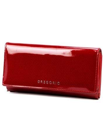 Portfel Damski Skórzany Gregorio CB-122 Czerwony Poziomy Duża Pojemność
