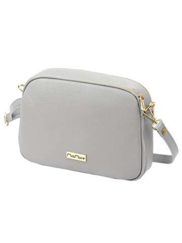 Torebka Skórzana MiaMore 01-068 DOLLARO Listonoszka Popiel przez Ramię