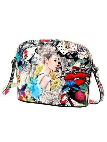 Damska Torebka Skórzana Biała Luka 21-001 Listonoszka na Ramię Casual