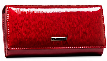 Skórzany portfel damski na zatrzask - 4U Cavaldi