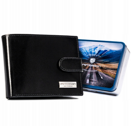 Poziomy portfel męski ze skóry naturalnej Peterson