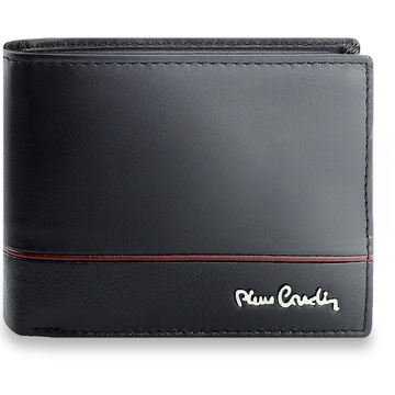 Pierre Cardin YS602 323 Czarny Skórzany Portfel Męski Poziomy z Ochroną RFID