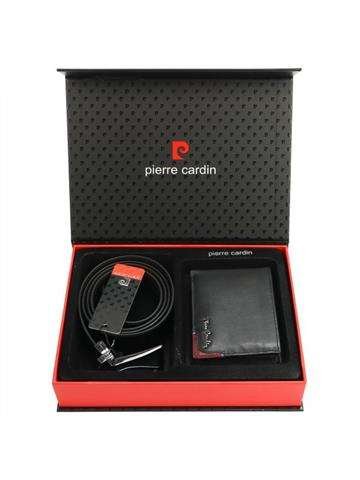 Zestaw Upominkowy Prezentowy Pierre Cardin Portfel Skórzany + Pasek Dwustronny 125cm ZG-107