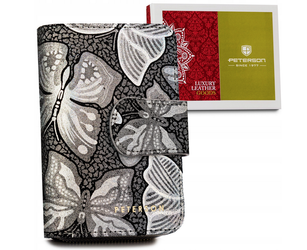 Skórzany portfel damski z systemem RFID Peterson