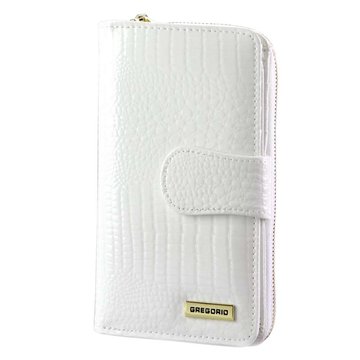 Portfel damski skórzany biały pionowy Gregorio GFW-116 RFID Secure