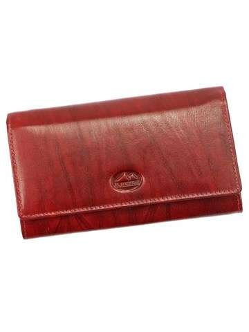 Portfel Damski Skórzany El Forrest 919-58 RFID Czerwony Poziomy Średni Zabezpieczenie RFID