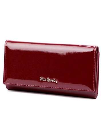 Duży Skórzany Portfel Damski Fioletowy RFID Secure Pierre Cardin 05 LINE 102