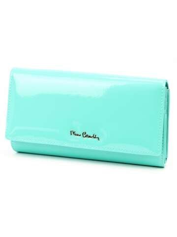 Portfel Damski Pierre Cardin 07 SHINY 102 Skórzany Turkusowy