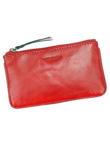 Portfel Damski Skórzany Mato Grosso 0747/17-40 RFID Czerwony Poziomy Cardholder