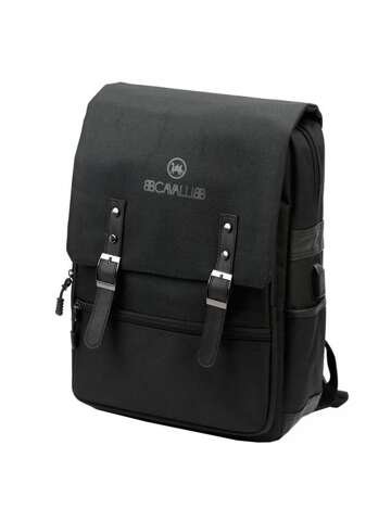 Plecak miejski czarny B.Cavalli BC1290# duży A4 na ramię casual