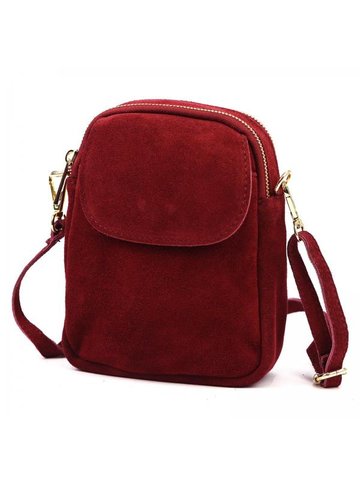 Damska Torebka Skórzana Luka 25-038 bordo