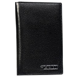 Czarne etui na karty i paszport bez zapięcia zewnętrznego wykonane ze skóry naturalnej - 4U Cavaldi