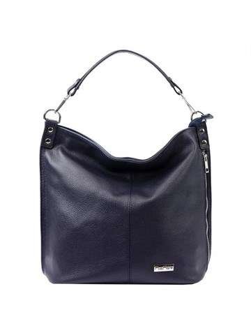 Torebka Skórzana MiaMore 01-053 DOLLARO Shopperbag Czarny/Ciemny Beż/Granatowy/Popiel/Ciemny Camel Duża z Paskiem