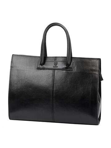 Teczka Skórzana Florence 1027 Czarna Duża A4 z Dopinanym Paskiem