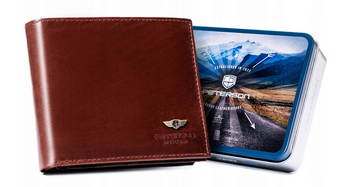 Elegancki portfel męski ze skóry naturalnej Peterson