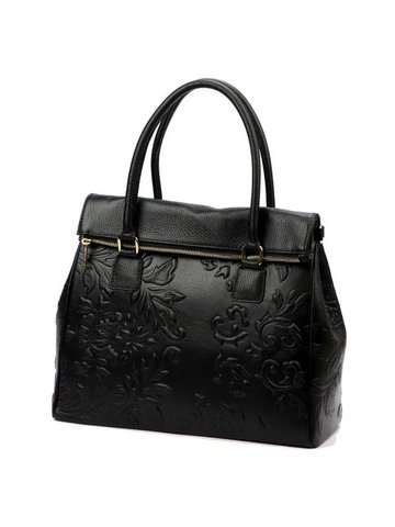 Damska Torebka Skórzana A4 Luka 20-054 DOLLARO czarny