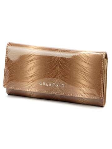 Skórzany portfel damski Gregorio FF-100 taupe z RFID STOP