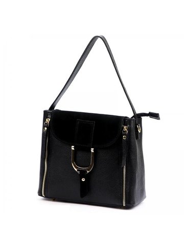 Damska Torebka Skórzana Luka 25-047 czarny