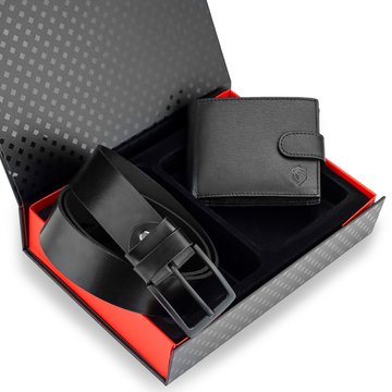 Portfel Męski Skórzany STEVENS Ochrona RFID Czarny PREMIUM na prezent Święta, pod choinkę