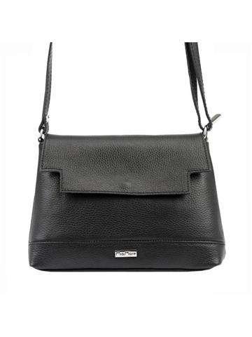 Torebka MiaMore Dollaro Czarna Listonoszka Ze Srebrnymi Okuciami MiaMore