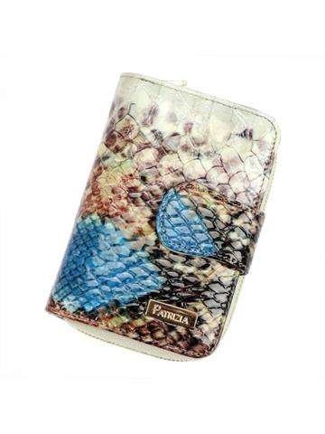 Portfel Damski PATRIZIA VL-115 RFID Skóra Naturalna Niebieski Pionowy Mały