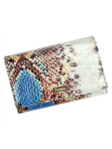 Portfel Damski PATRIZIA VL-112 RFID Skóra Naturalna Niebieski Poziomy Fason