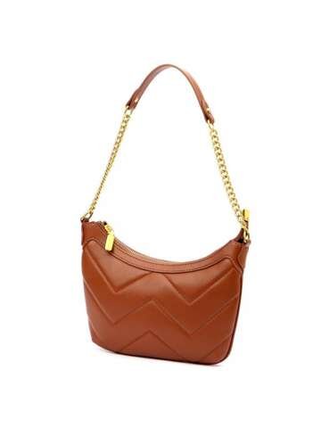Damska Torebka Skórzana Karmelowa Na Ramię JUICE 2508
