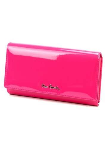 Portfel Damski Pierre Cardin 07 SHINY 102 Fuksja Skóra Lakierowana i Naturalna