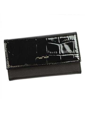 Etui Skórzane MiaMore PHONE CASE L1782 dla iPhone 12 Czarne Klasyczne z Złotymi Okuciami