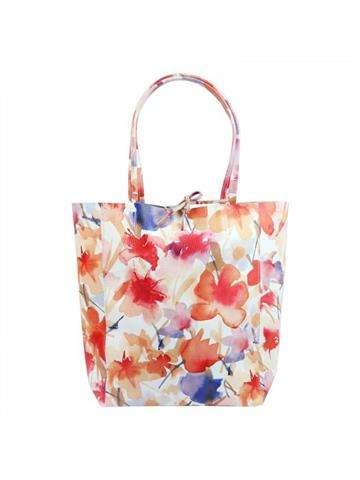 Torebka Damska Skórzana Patrizia 419 Czerwona Shopperbag Naturalna A4