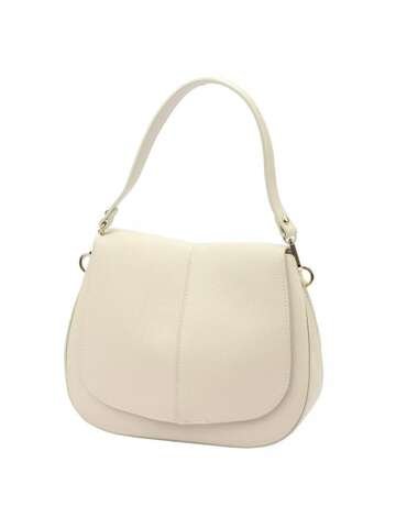 Torebka Damska Skórzana Luka 24-033 DOLLARO Beżowa Średnia Na Ramię z Dodatkowym Paskiem