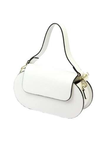 Torebka Damska Skórzana Luka 24-038 DOLLARO Biała Listonoszka z Odpinanym Paskiem