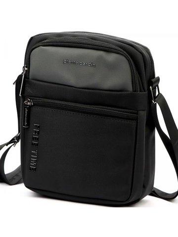Pierre Cardin 2061 ALAN09 saszetka męska czarna na ramię sportowa