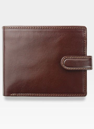 Visconti Portfel Męski Skóra Włoska MONZA MZ5 Brązowy RFID