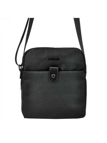 Czarna Saszetka Męska Pierre Cardin 33810 XINU11 na Ramię Casual