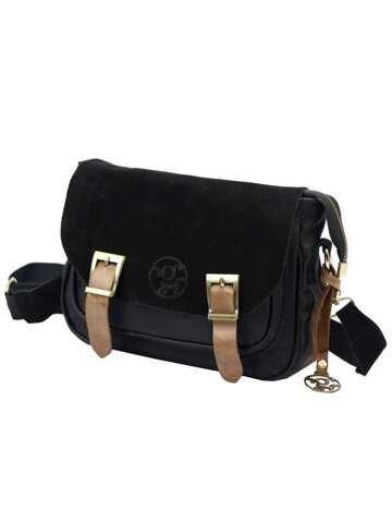 Damska torebka eko czarna Gregorio SMV10 listonoszka na ramię crossbody