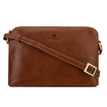 Damska Torebka Skórzana EL FORREST LB32-26 brązowy