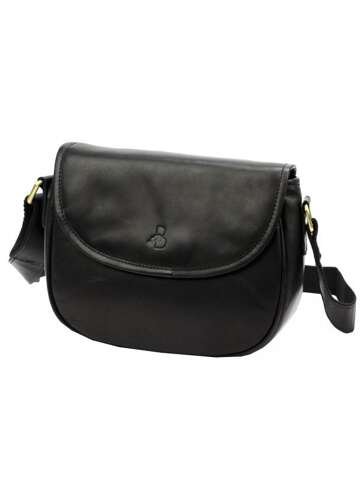 Damska Torebka Skórzana Czarna Antonio Basile BA3542TI Listonoszka na Ramię