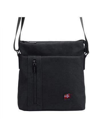 Saszetka Nordee S113 Czarna Crossbody z Ekoskóry z Regulowanym Paskiem