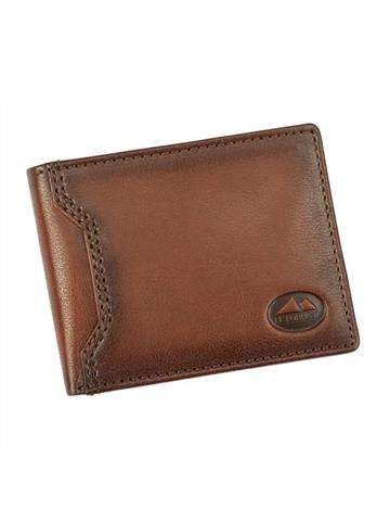 Portfel Męski EL FORREST 916/A-29 RFID Skórzany Poziomy Brązowy
