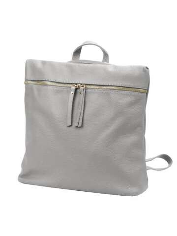 Damska Torebka Skórzana Luka 24-034 DOLLARO popiel, Listonoszka Torebko-Plecak, Mieści A4