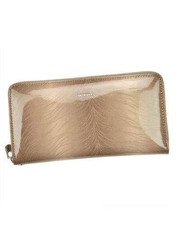 Portfel Damski PATRIZIA FF-119 RFID Skóra Naturalna Taupe Duży z Funkcją RFID i Paskiem