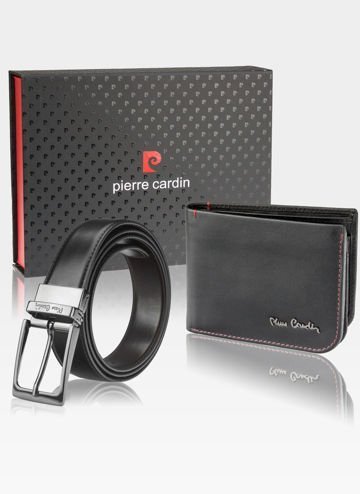 Zestaw Prezentowy Pierre Cardin Pasek i Portfel w eleganckim pudełku na prezent 8806