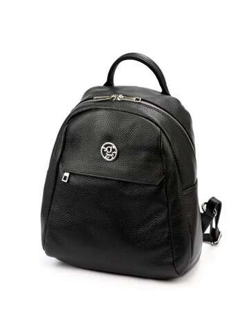 Czarny skórzany plecak damski Gregorio 1742 DOLLARO miejski na szelkach