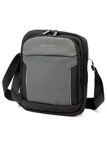 Saszetka męska popiel Pierre Cardin 8154 ALAN06 na ramię casual miejska